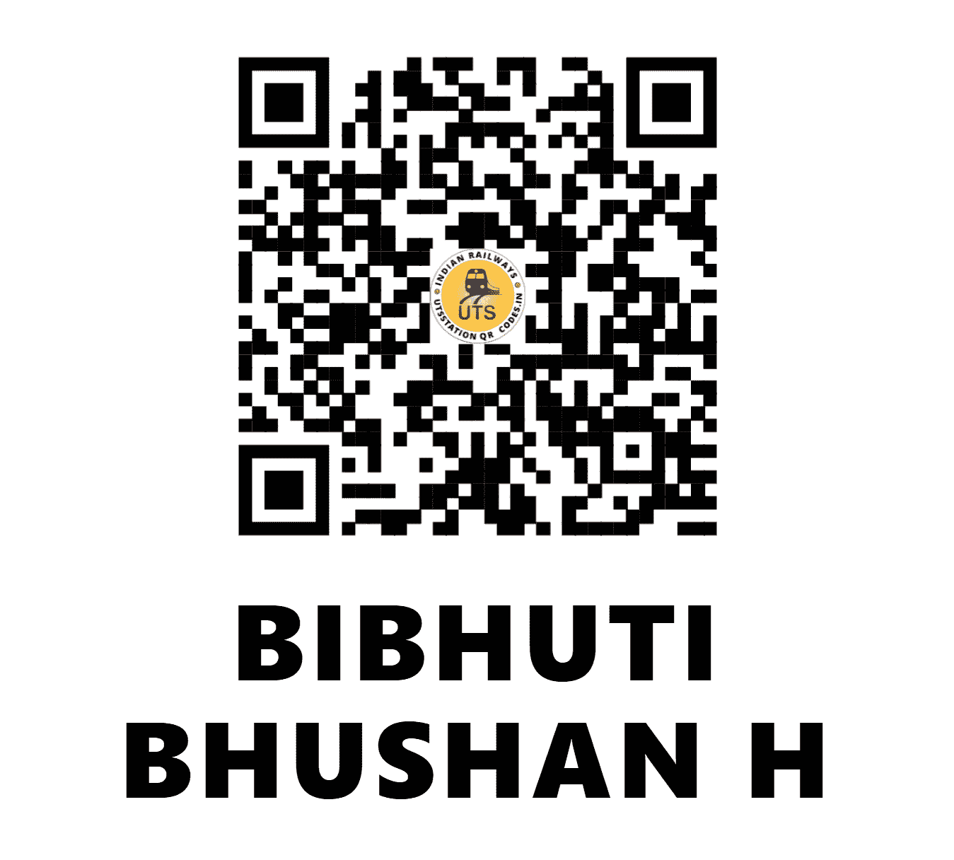 UTS QR Code for BIBHUTI BHUSHAN H - BNAA (ER - WEST BENGAL)